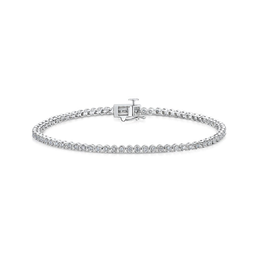 diamond white gold tennis bracelet