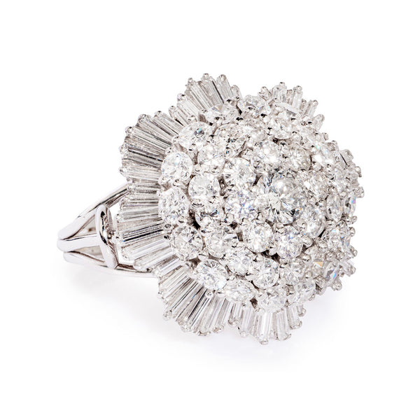 Pre-Owned Diamond Cluster Ring in White Gold