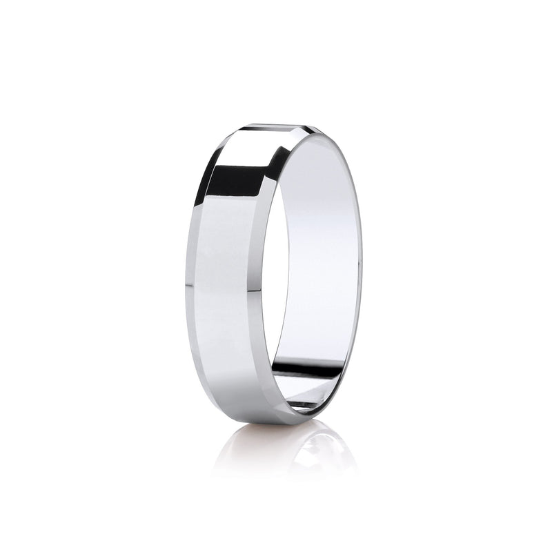 Men's Shamford Edge Platinum Wedding Ring