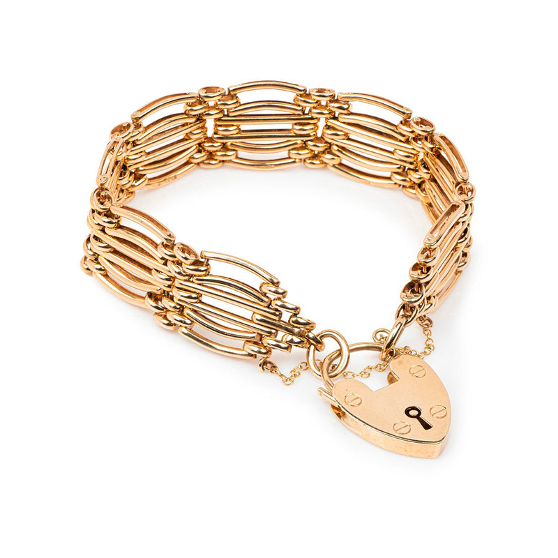 Pre-Owned Gold Bracelet with Padlock Fastening