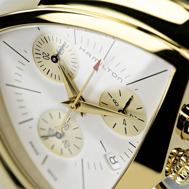 Hamilton Ventura Chronograph Gold Mens Watch