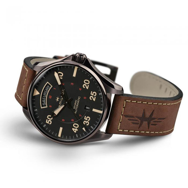 Hamilton Khaki Aviation Automatic Brown Mens Watch