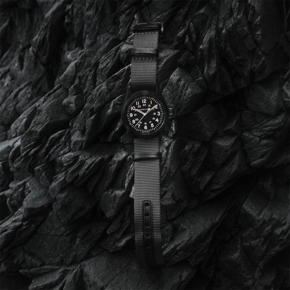 Hamilton Khaki Field Hand Wind Black Dial Watch