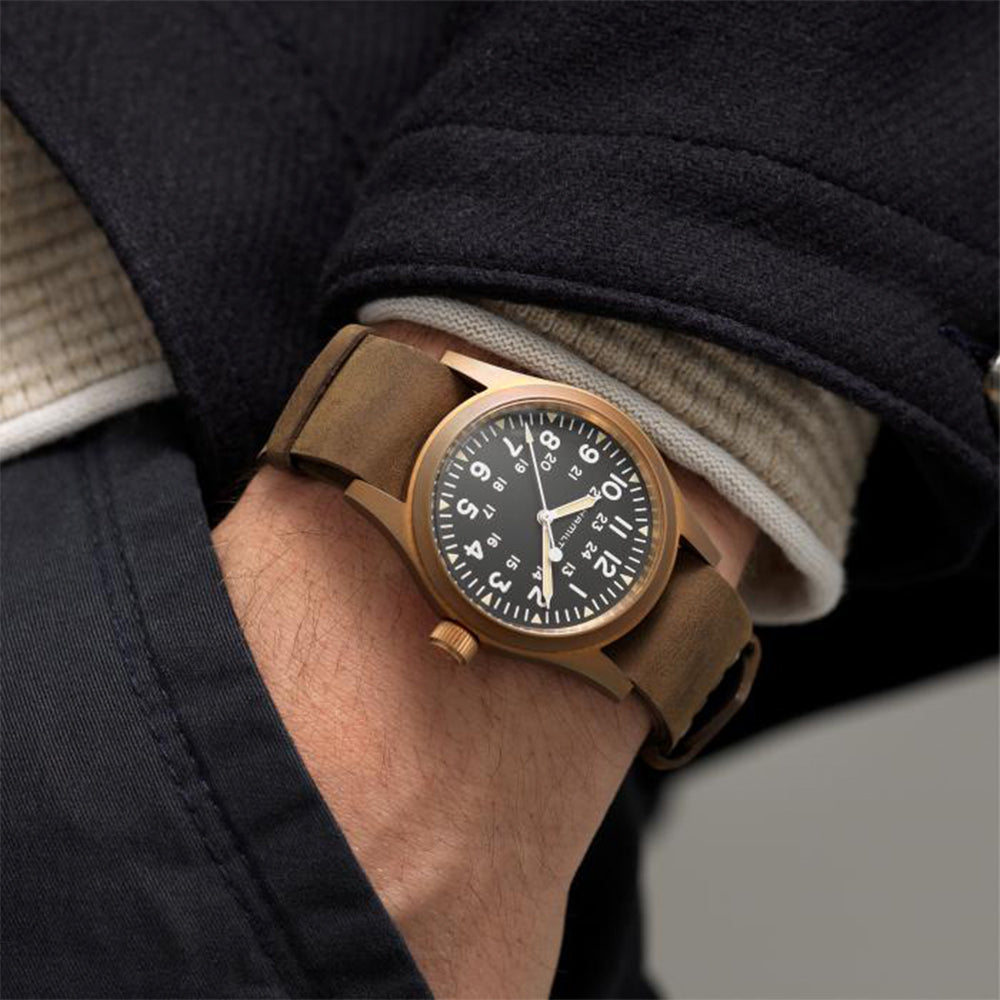 Hamilton Khaki Field Bronze Mechanical Watch | Bradleys The Jewellers