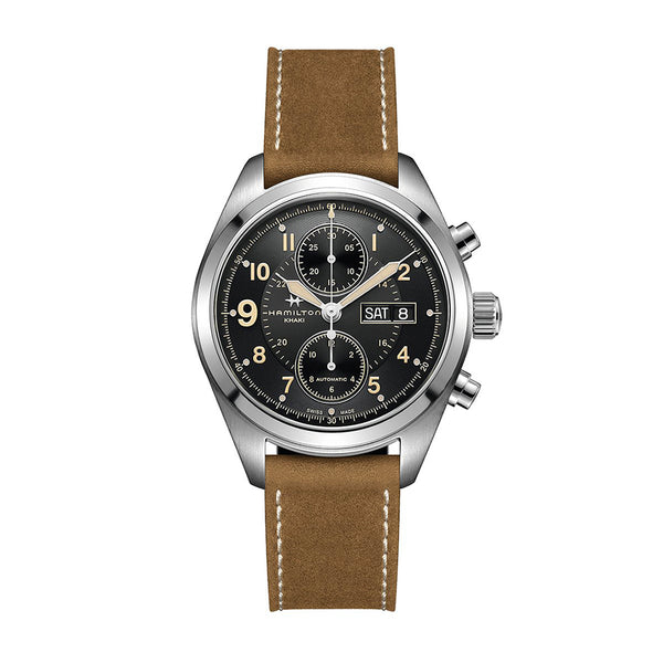 Hamilton Khaki Field Automatic Chronograph Silver Mens Watch