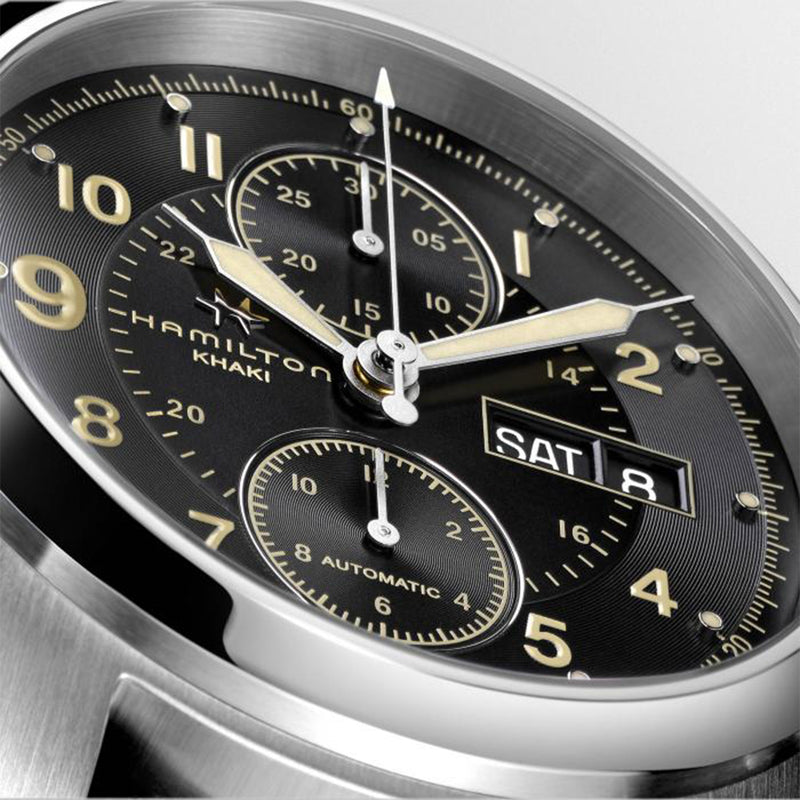 Hamilton Khaki Field Automatic Chronograph Silver Mens Watch