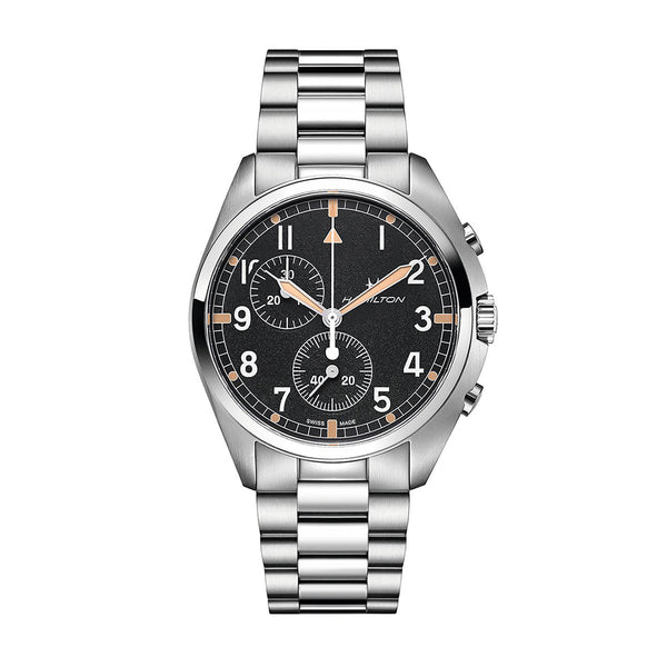 Hamilton Khaki Aviation Chronograph Silver Mens Watch