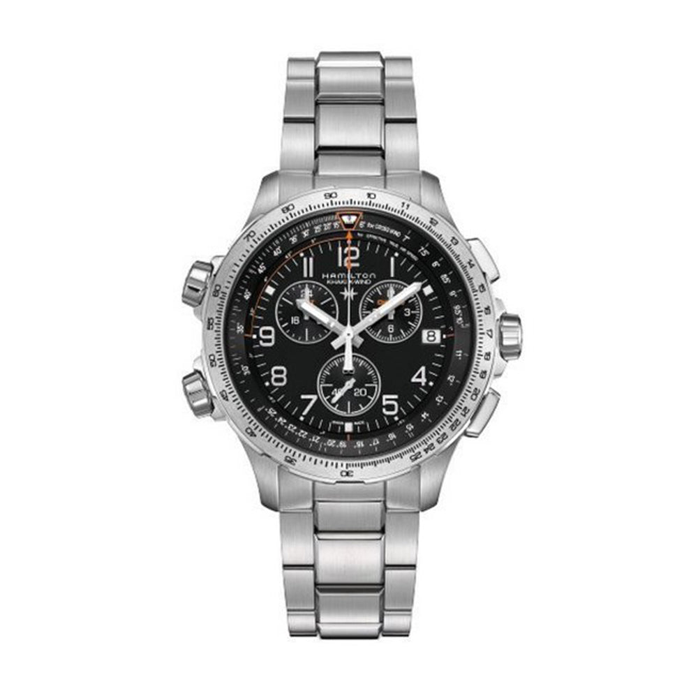 Hamilton Khaki X-Wind Quartz Movement Black Dial Men's Watch