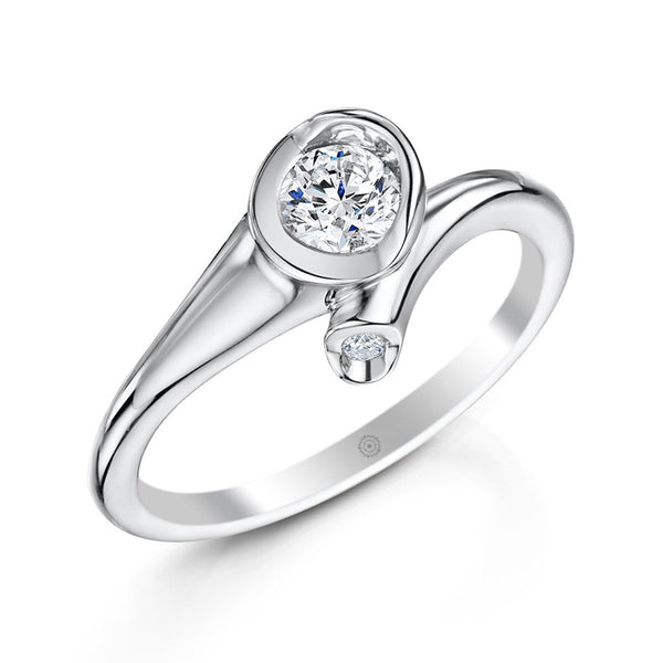 Kissing Pods Engagement Ring