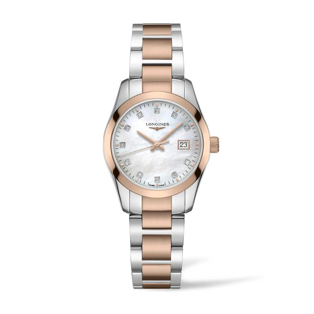 Longines Conquest Two Tone Diamond Ladies Watch