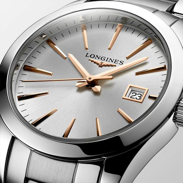 Longines Conquest Classic Silver Ladies Watch