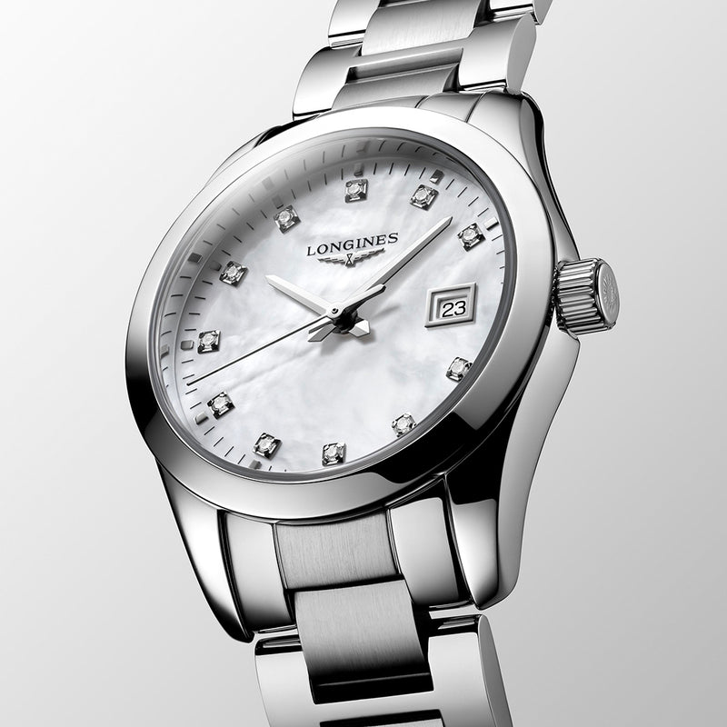 Longines Conquest Classic Mother of Pearl Ladies Watch