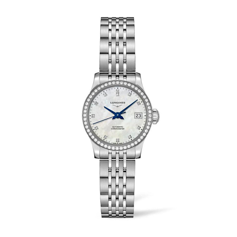 Longines Record Mother of Pearl Automatic Ladies Watch
