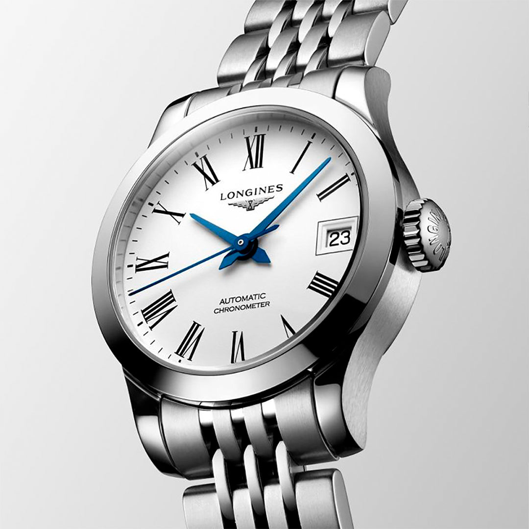 Longines Record Automatic Silver Ladies Watch