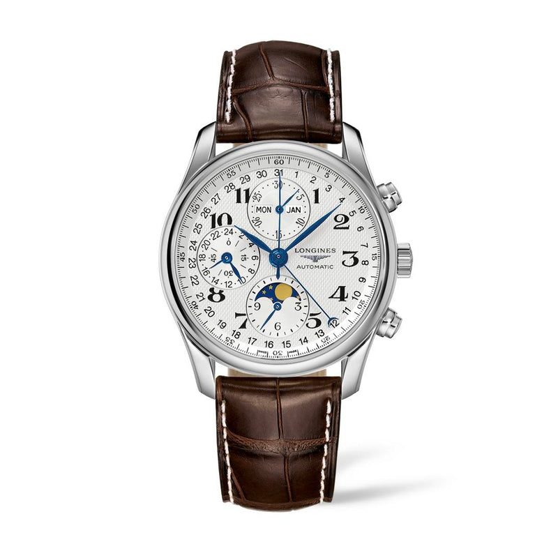 Longines Master Automatic Chronograph Silver Mens Watch