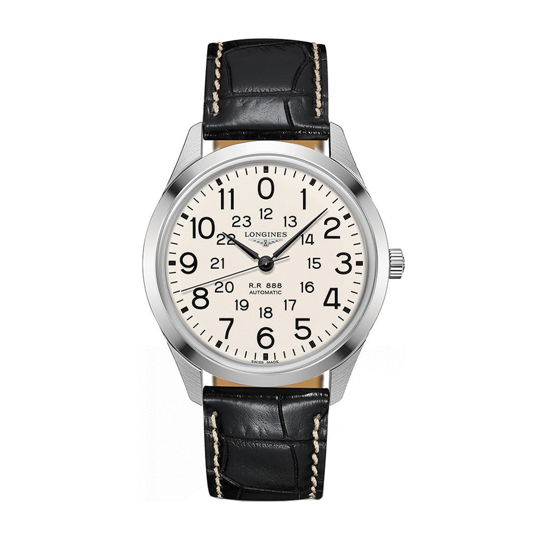 Longines Railroad Automatic White Dial Men's Watch