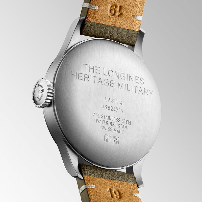 Longines Heritage Military Silver Mens Watch