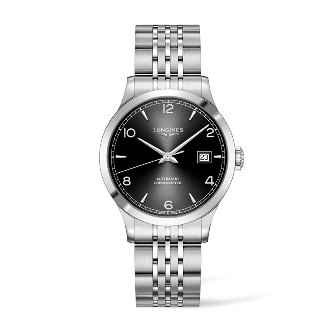 Longines Record Automatic Silver Mens Watch