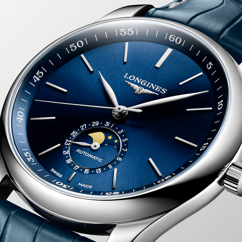 Longines Flagship Automatic Blue Silver Mens Watch