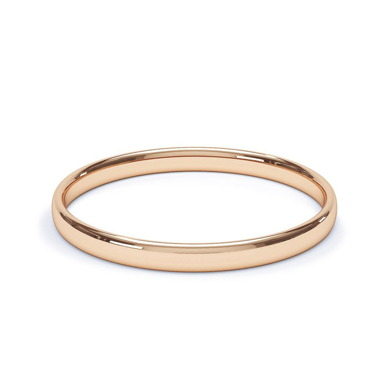 2.5mm 9ct Rose Gold Classic Court Wedding Band
