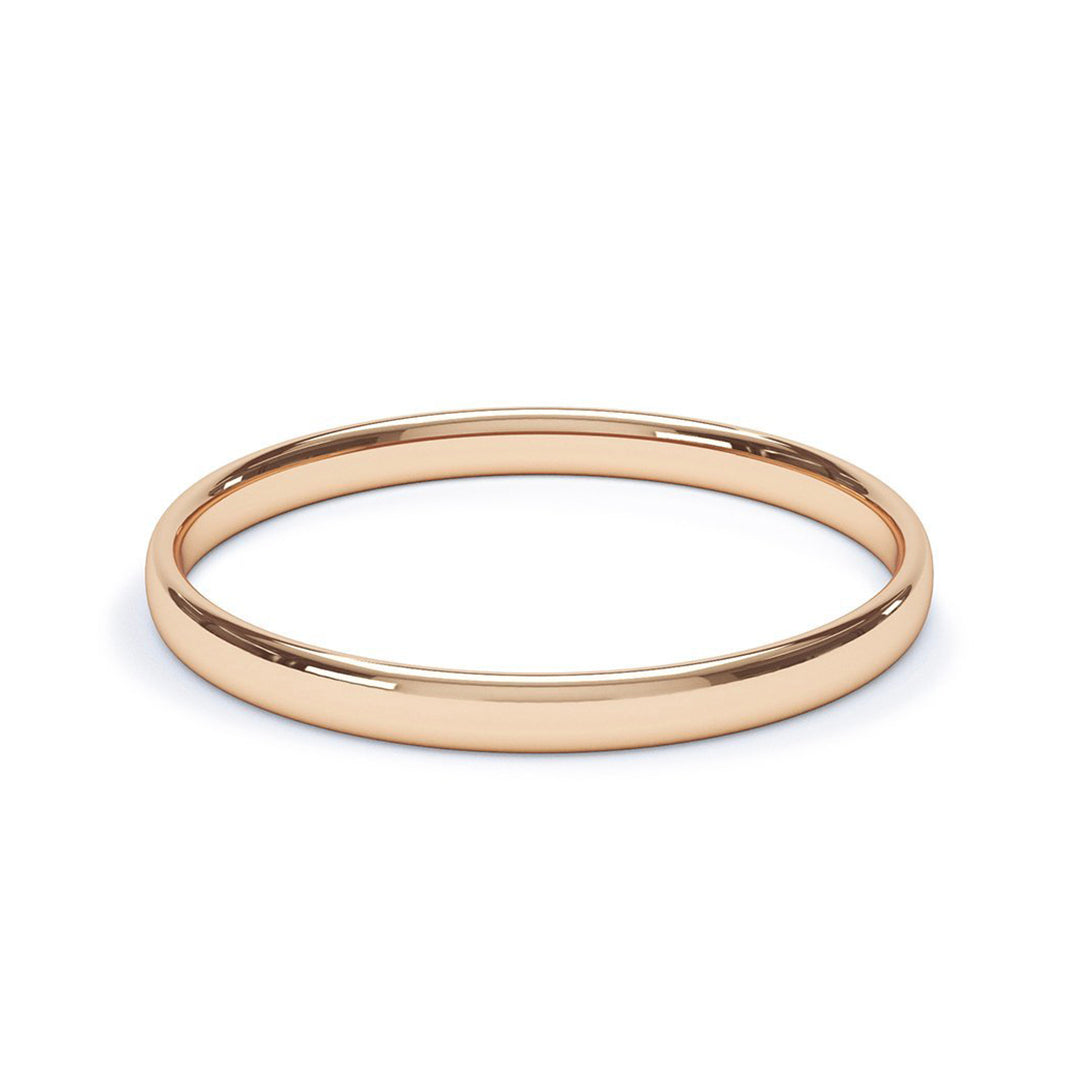 2.5mm 18ct Rose Gold Classic Court Wedding Band