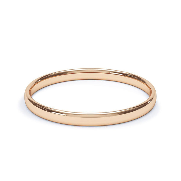2.5mm 18ct Rose Gold Classic Court Wedding Band