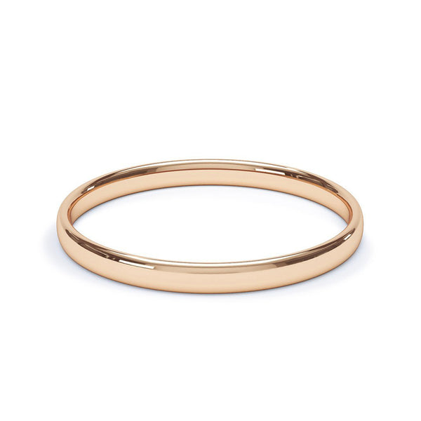 2.0mm 18ct Rose Gold Classic Court Wedding Band