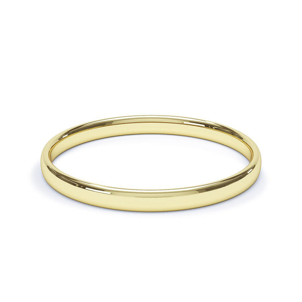 2.0mm 18ct Yellow Gold Classic Court Wedding Band