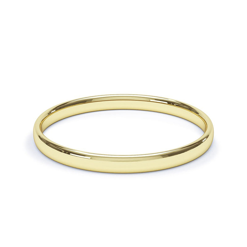 2.0mm 9ct Yellow Gold Classic Court Wedding Band