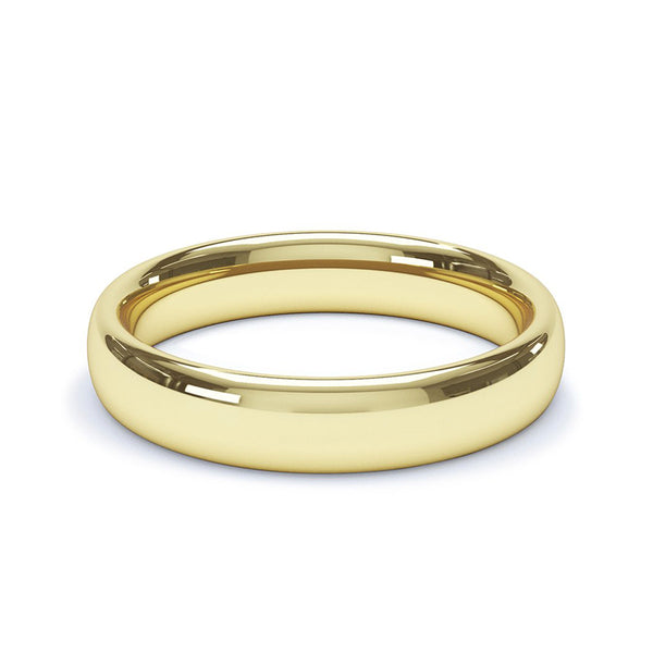 4.0mm 9ct Yellow Gold Classic Court Wedding Band