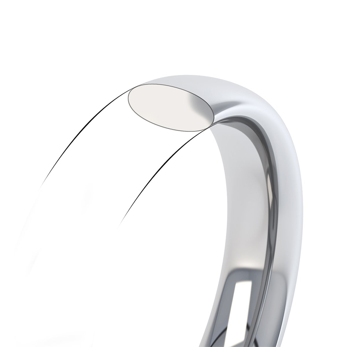 profile of classic court wedding ring