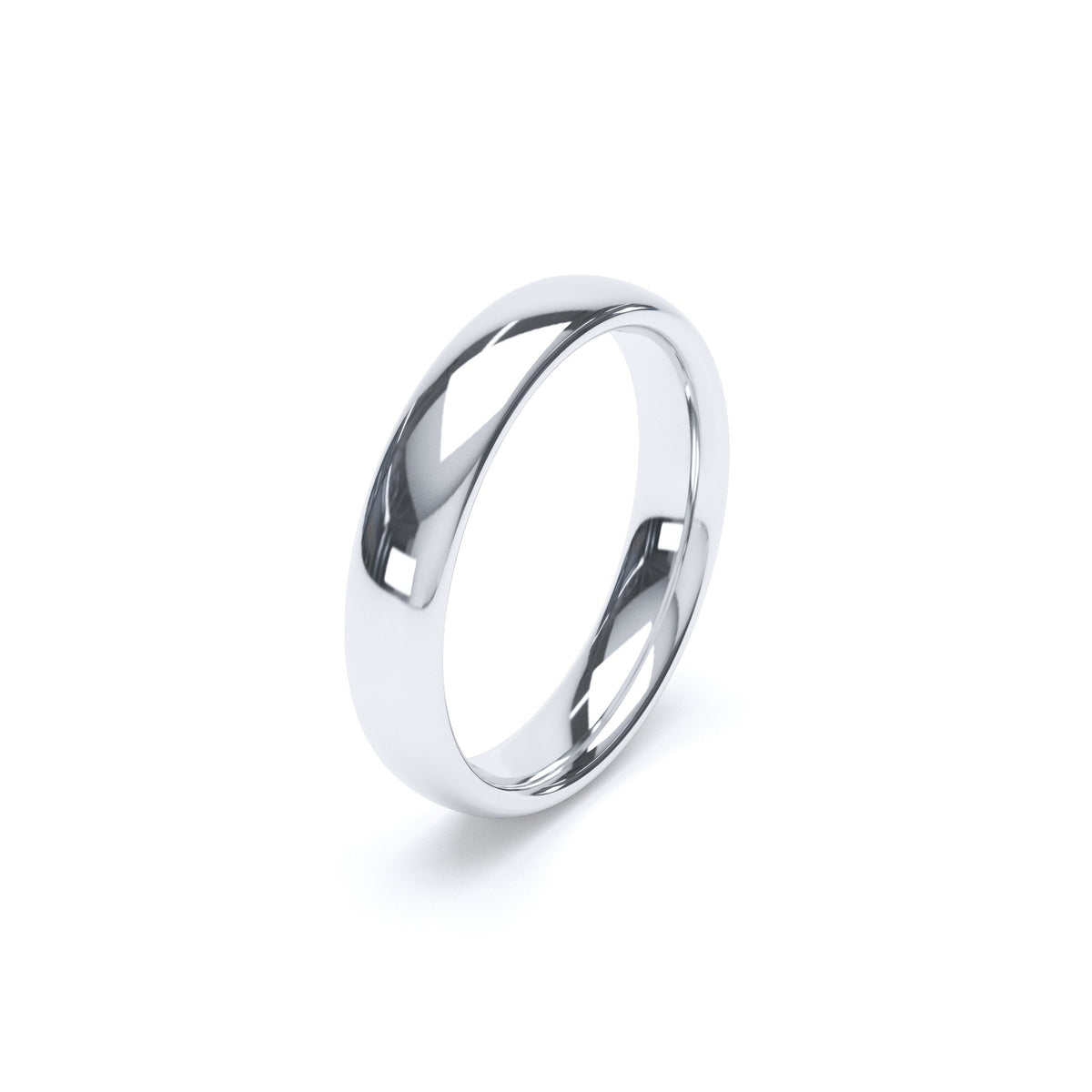 4mm platinum classic court wedding band