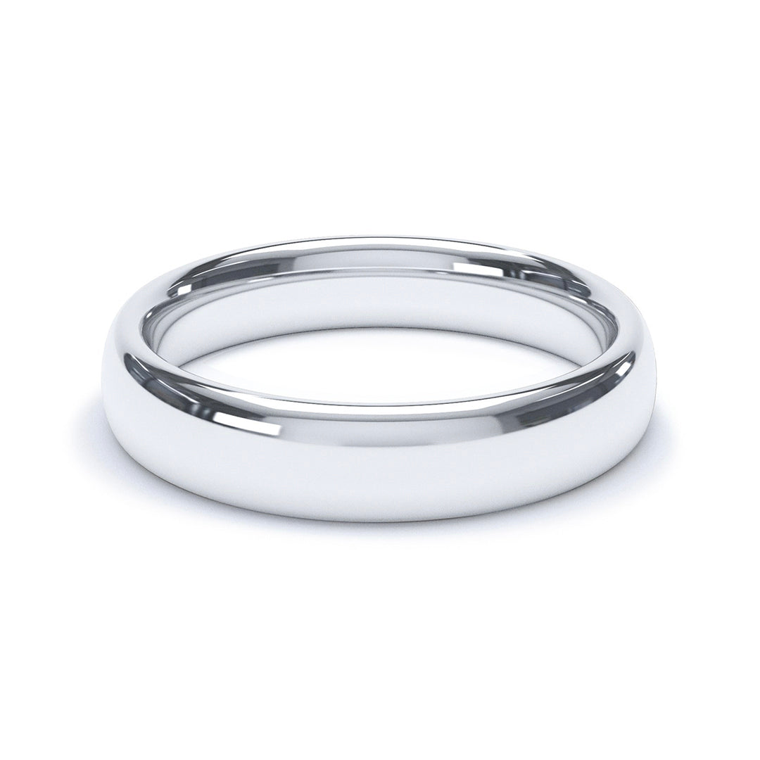4.0mm Platinum Classic Court Wedding Band