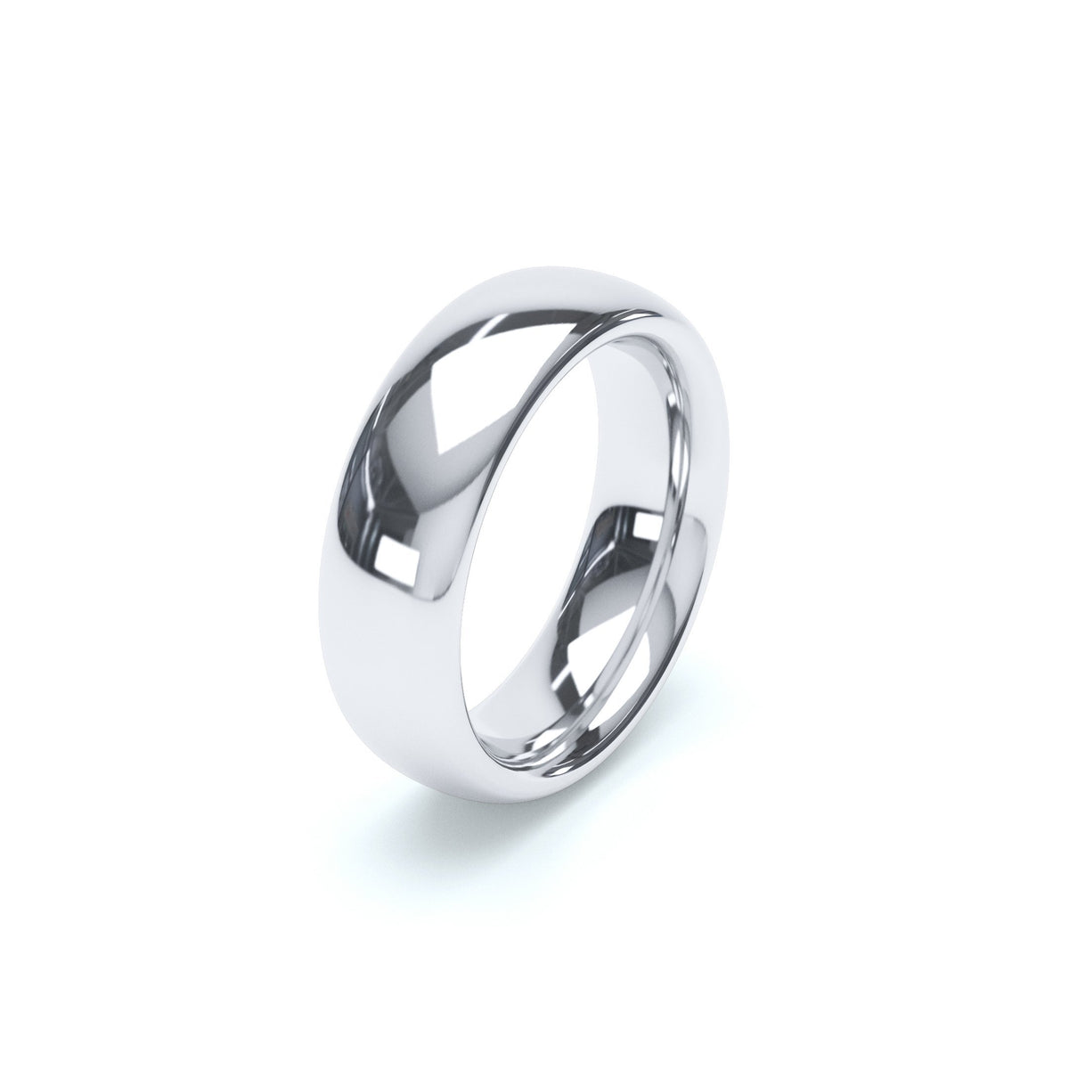 6mm platinum classic court wed band