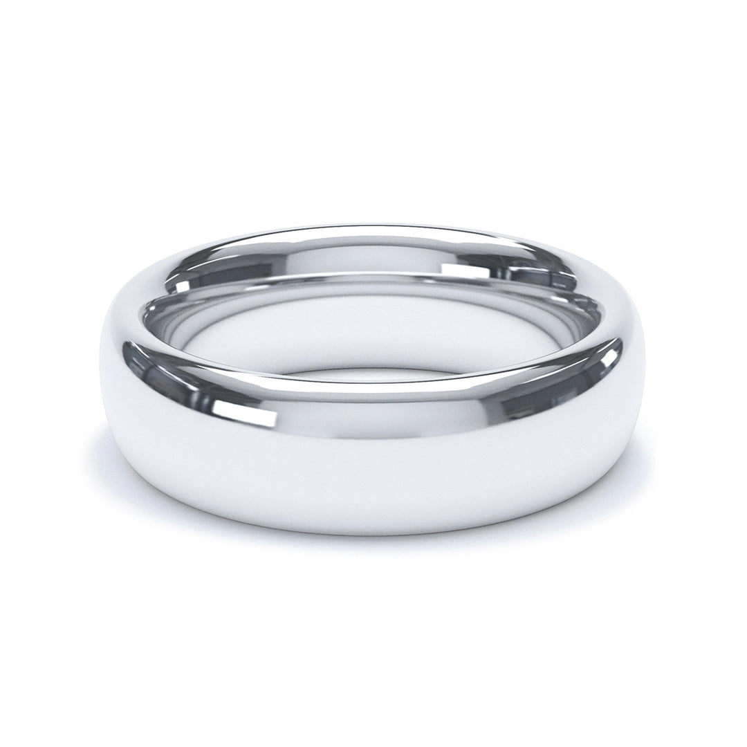 6.0mm Platinum Classic Court Wedding Band