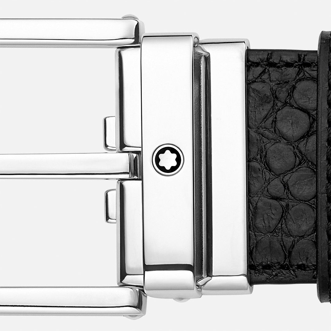 Montblanc Square Pin Buckle Black Belt