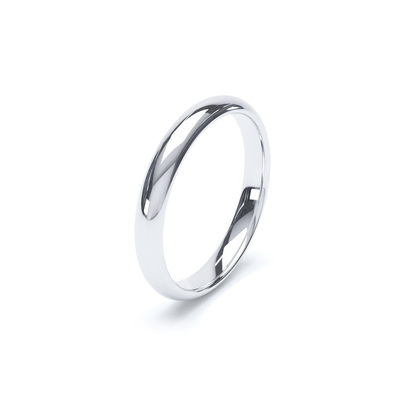 Side angle of Platinum Wedding Ring