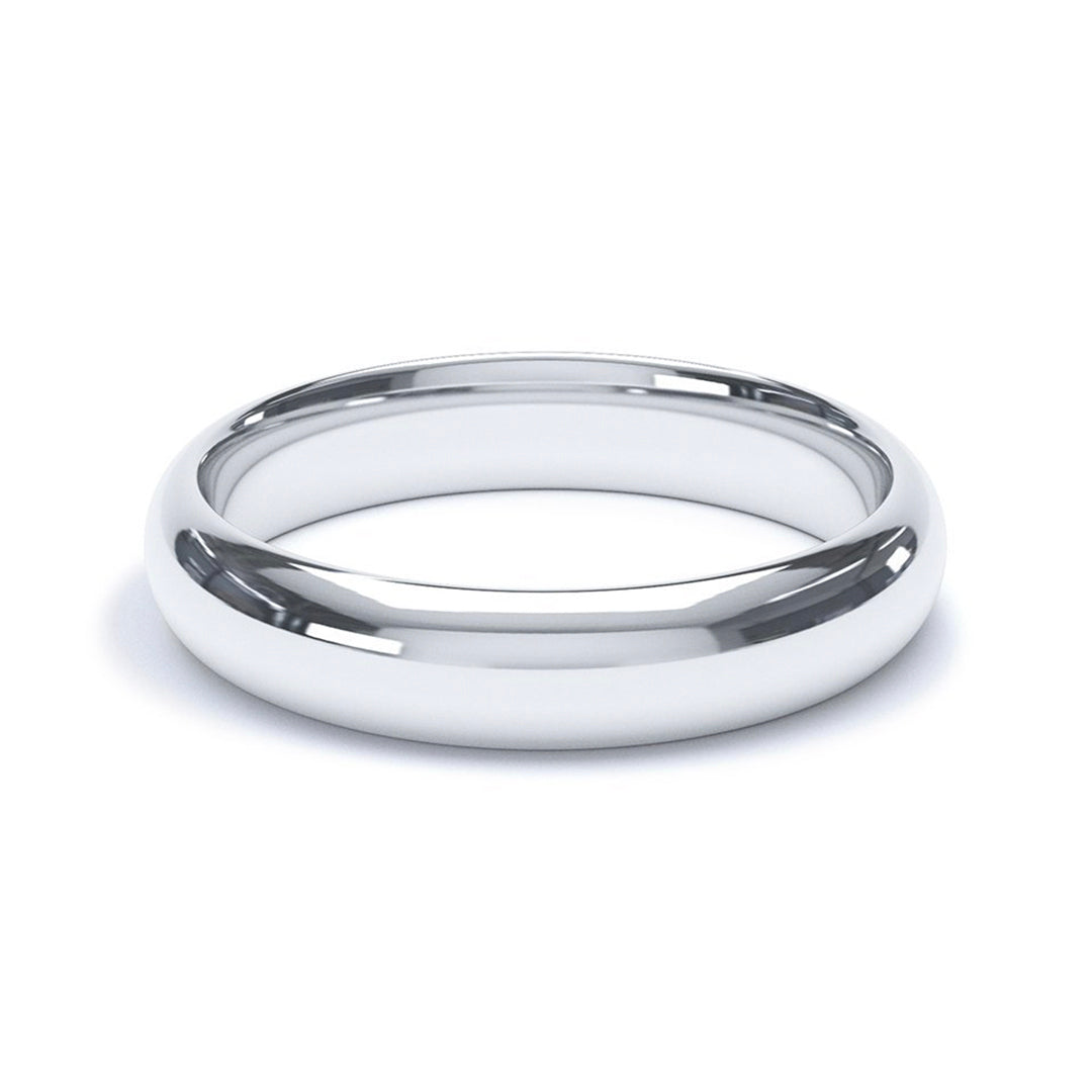 4.0mm Platinum Modern Court Wedding Band