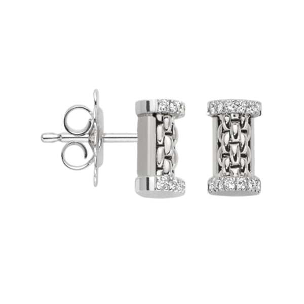 Fope Essentials 18ct White Gold Diamond Stud Earrings
