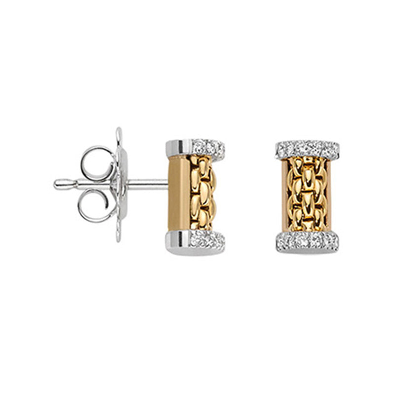 Fope Essentials 18ct Yellow Gold Diamond Stud Earrings