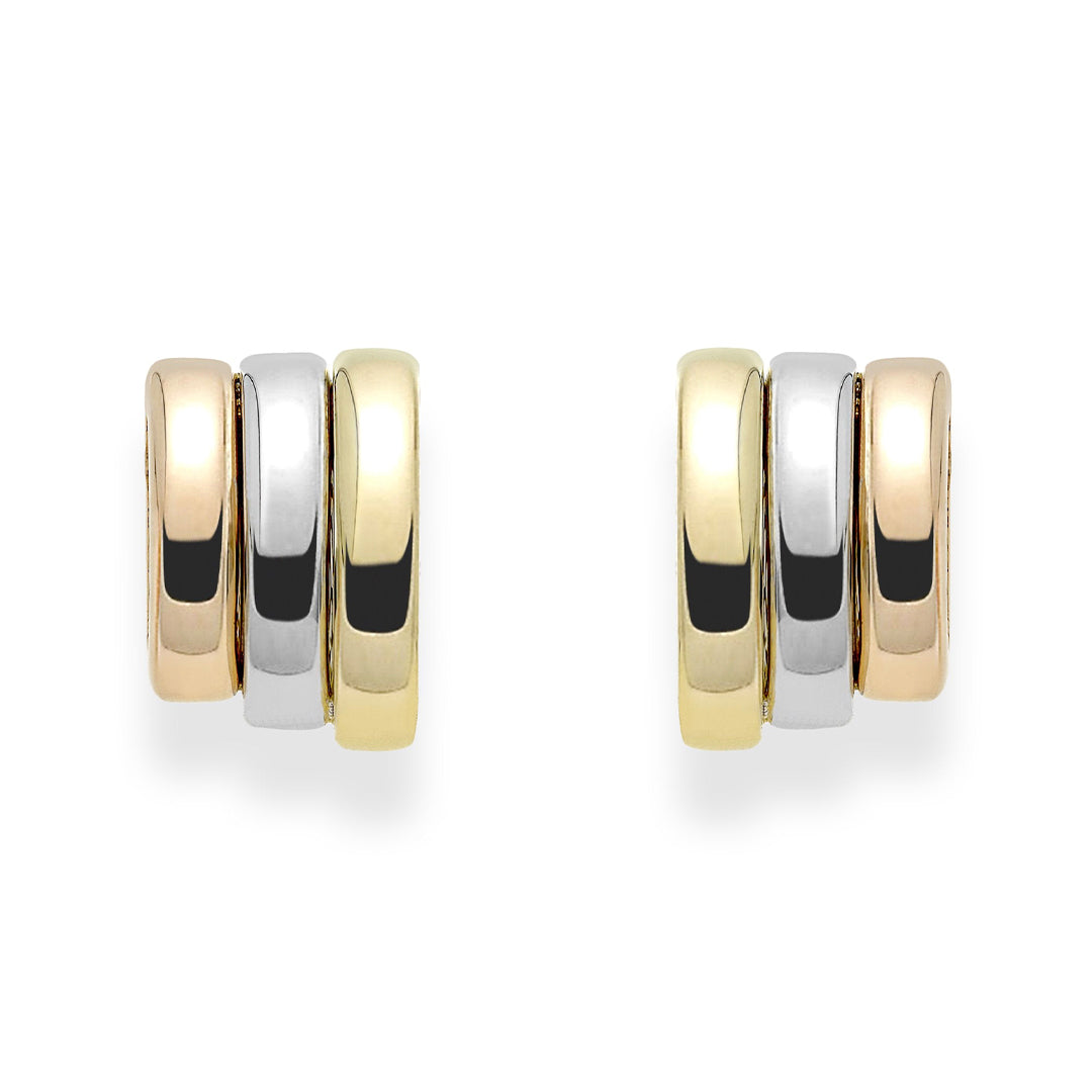 Fope Prima 18ct Yellow White Rose Gold Stud Earrings