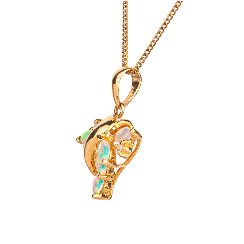 Pre-Owned Opal and Gold Pendant