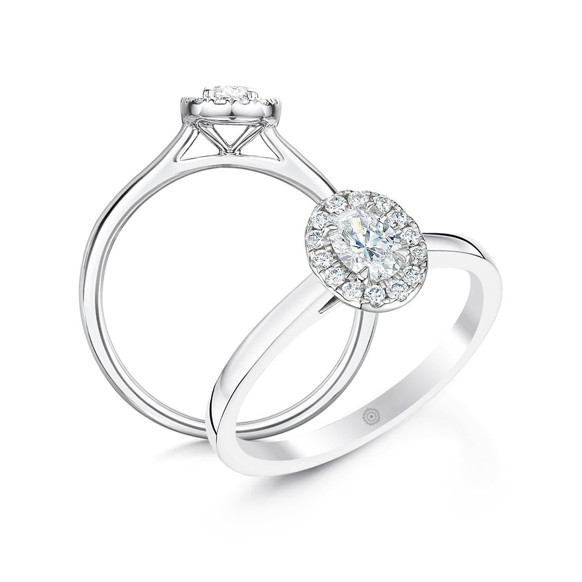 Oval Cut Halo Engagement Ring
