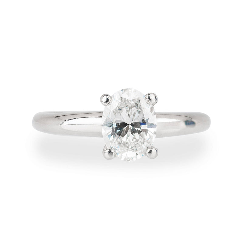 Pre-Owned Oval Diamond Solitaire Ring