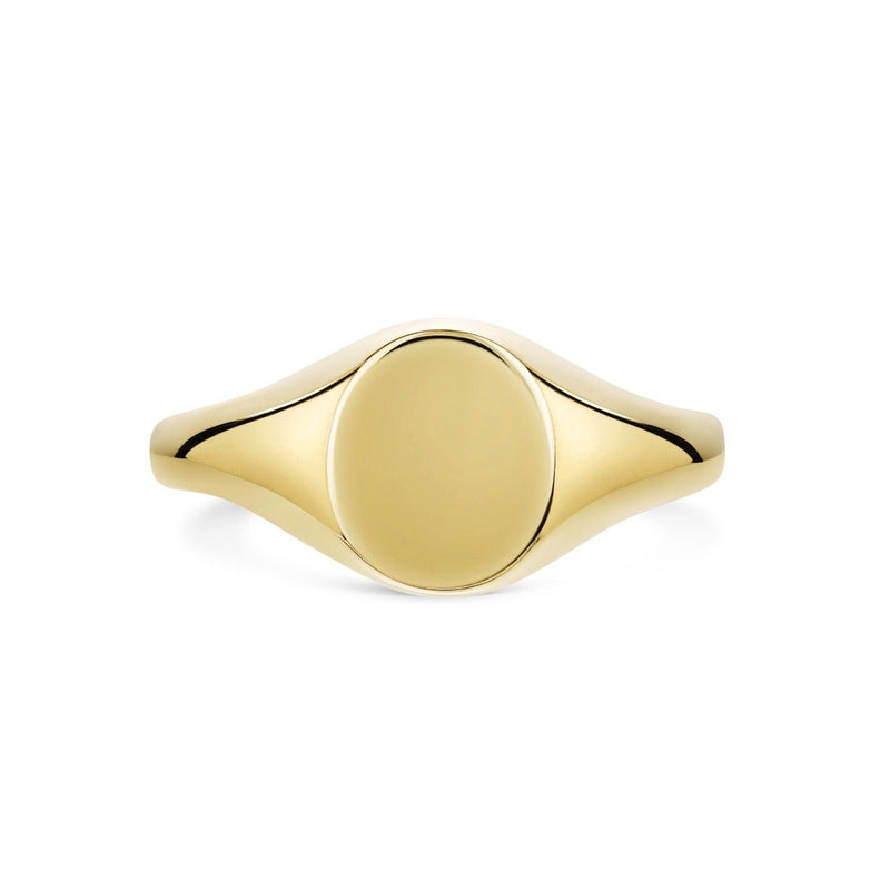 Oxford Oval yellow gold Signet Ring