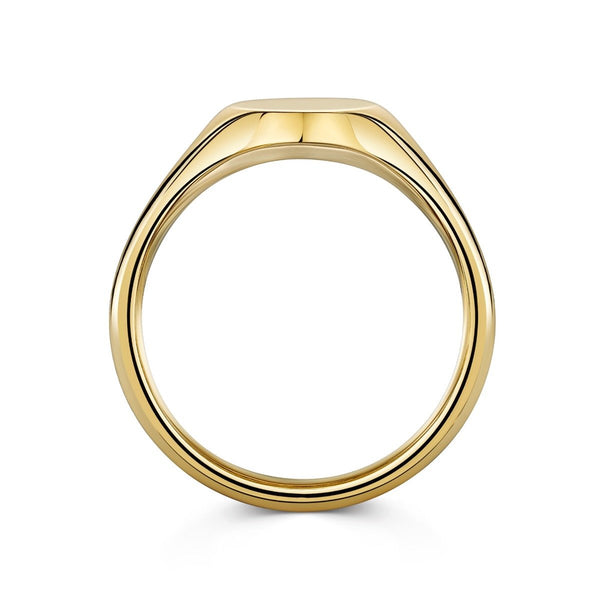yellow gold Oxford Oval 12x10mm Signet Ring