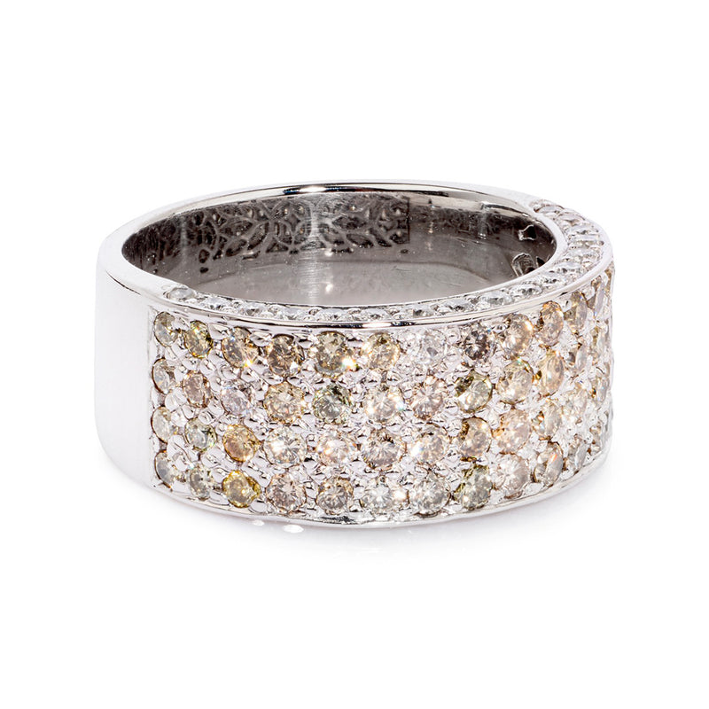 Pre-Owned Pavé Diamond Ring in White Gold