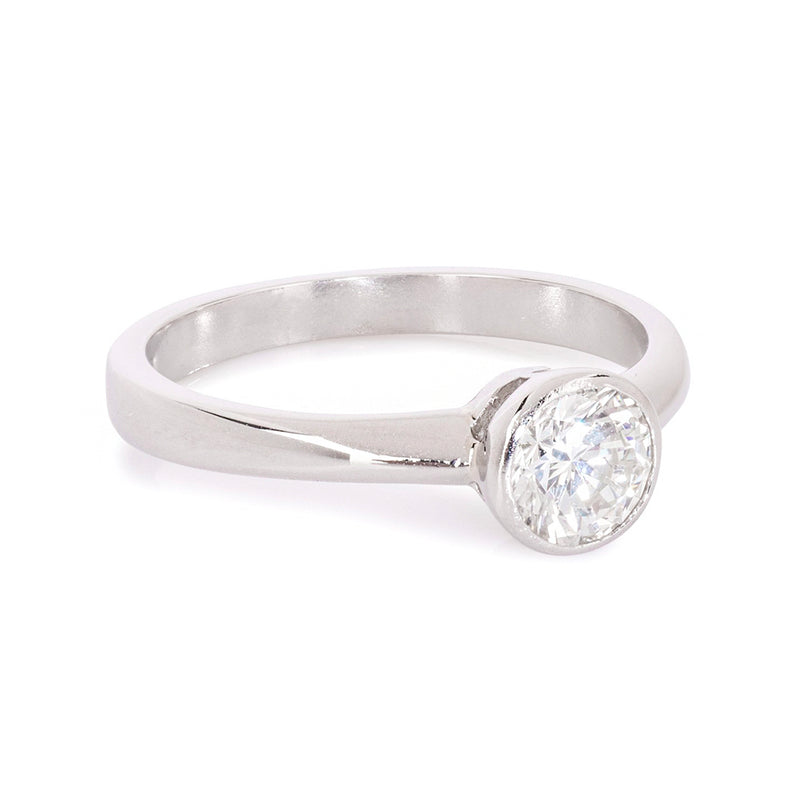 Pre-Owned Platinum Bezel Set Diamond Ring