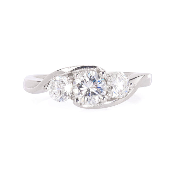 Pre-Owned Platinum Diamond 3 Stone Ring