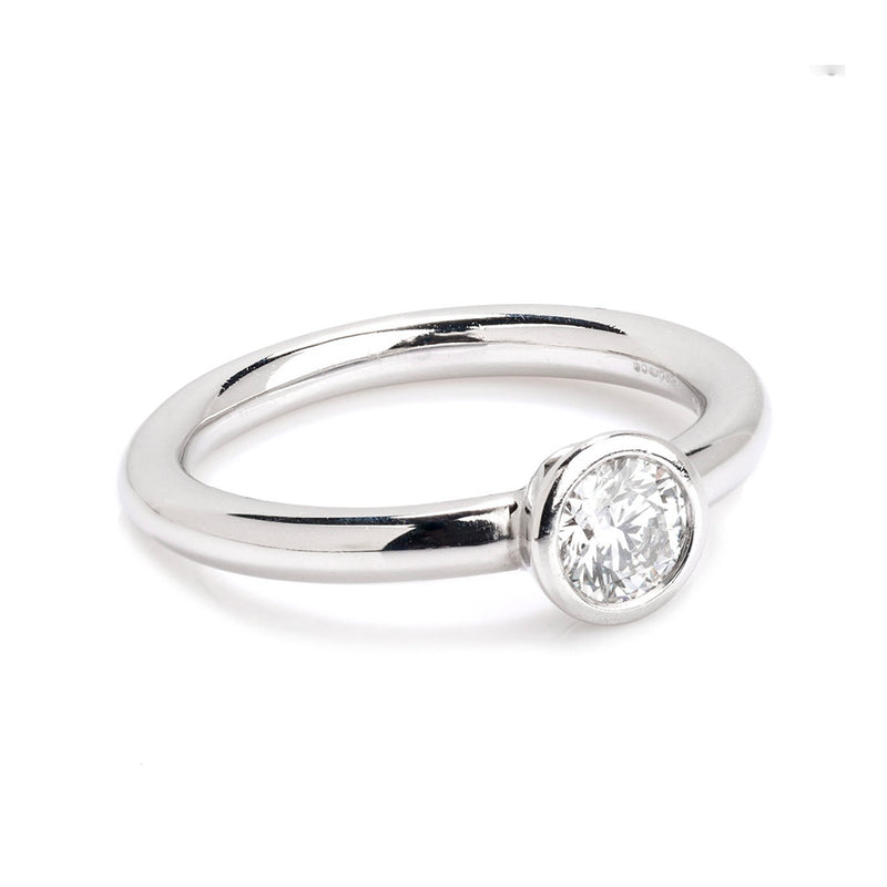 Pre-Owned Tiffany Platinum Diamond Solitaire Ring
